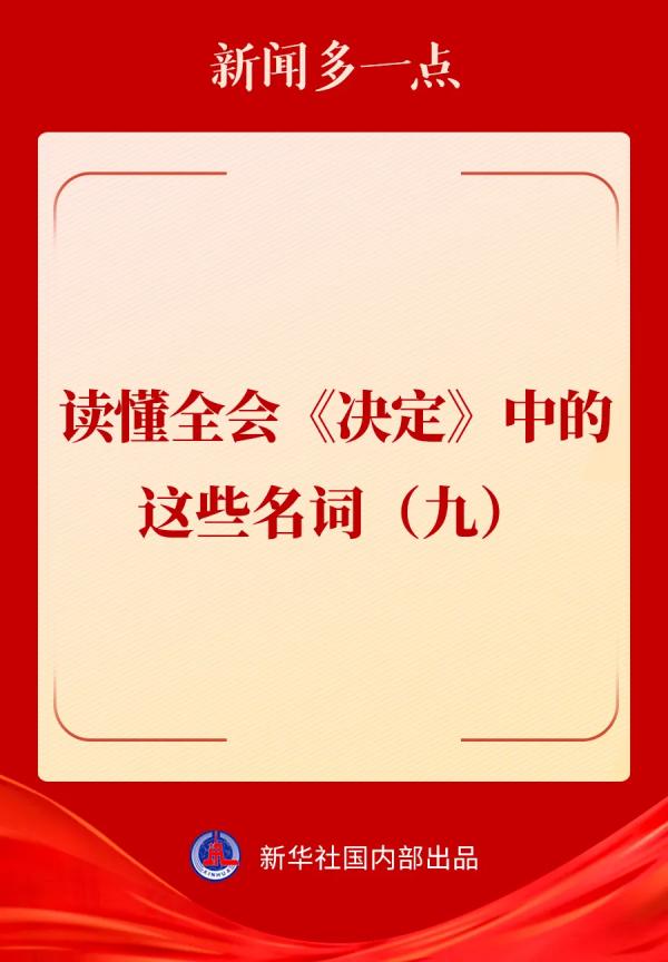 学习贯彻党的二十届三中全会精神 | 读懂全会《决定》中的这些名词（九）